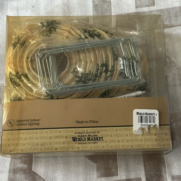 Bamboo Design String Lights (10) Indoor Outdoor With End To End Connectors New - Picture 2 of 7